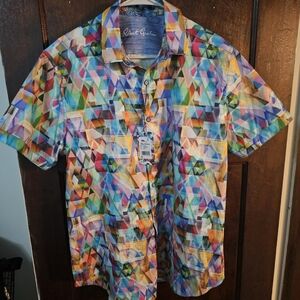 Robert Graham Multicolor Geometric Sultan Shirt